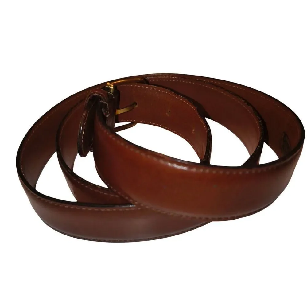 Dooney & Bourke Belt Size 100/40 Men's Brown Curried Bridle Leather 10002 USA Go